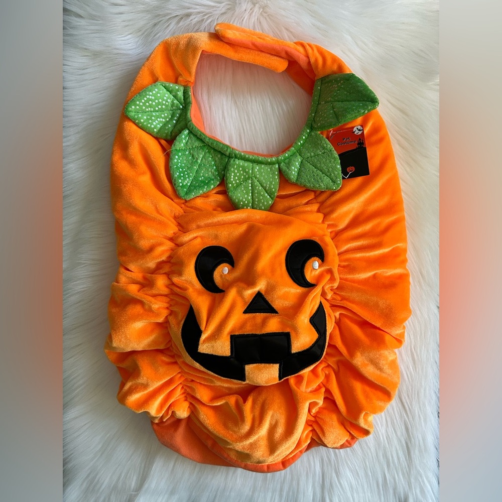 NWT Halloween Pumpkin Dog Costume Large Pet Outfit Big Dog Costume Size XXL